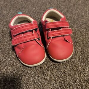 Kids Red Velcro Sneakers